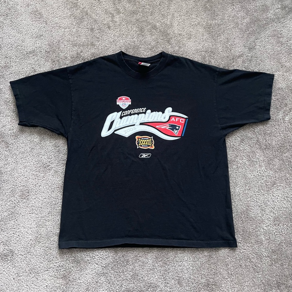 New England Patriots 2003 Conference Champions T Shirt Vintage